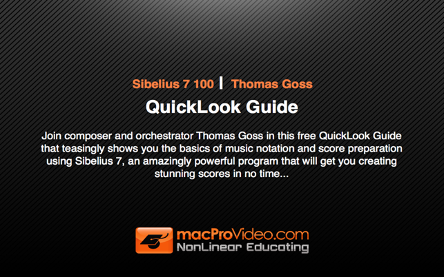 Course for Sibelius QuickLook Guide