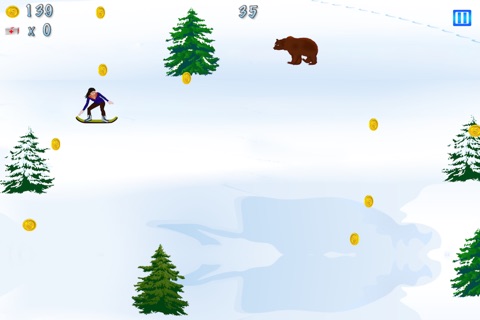 Snowboard Winter Downhill Mountain Sport : The cold snow race - Free Edition screenshot 3