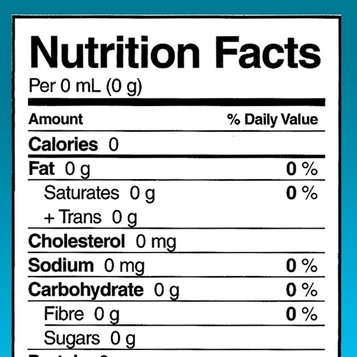 Nutrition Facts Calculator IPhone App