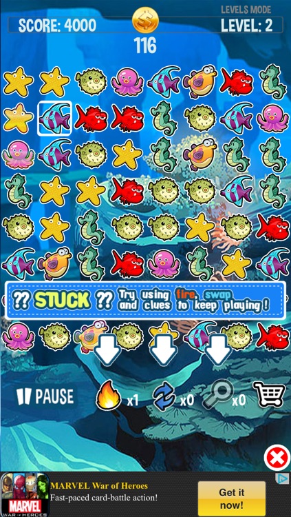 Underwater Fish Match - Shark Crush screenshot-4