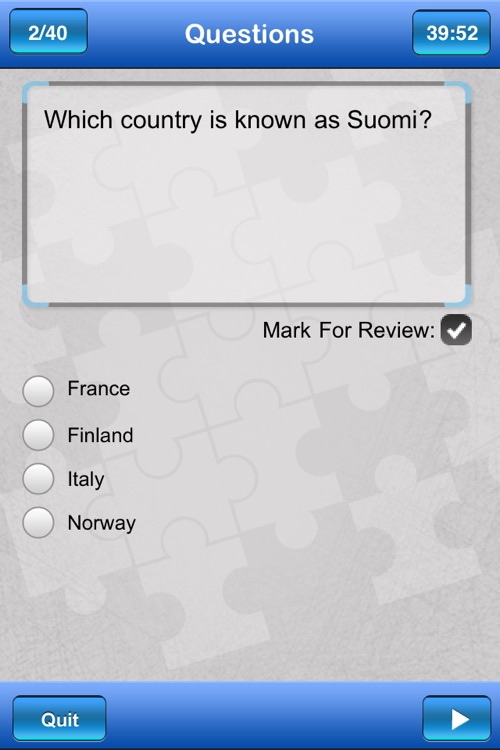 General Knowledge (Multiple Choice Test)