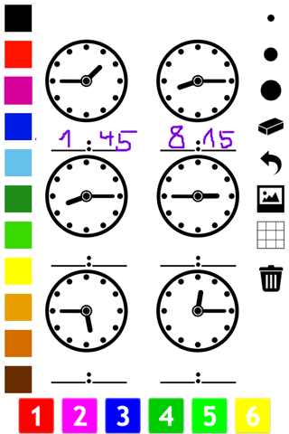 A Clock Coloring Book for Children: Learn to Read the Time of your Watch screenshot 2