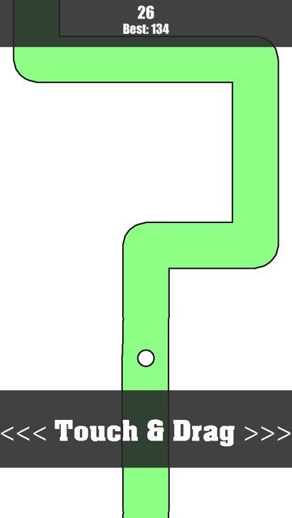 Green Ball Circles on the Path - Neon Line Edition