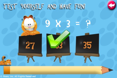 Multiplication Tables with Garfield screenshot 4