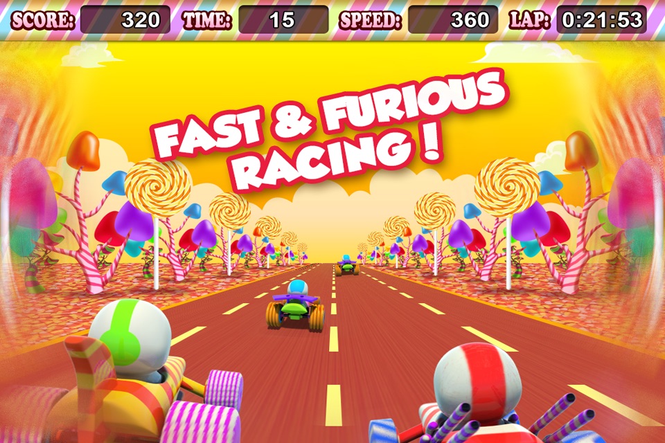 Candy Kart Racing 3D Lite - Speed Past the Opposition Edition! screenshot 3