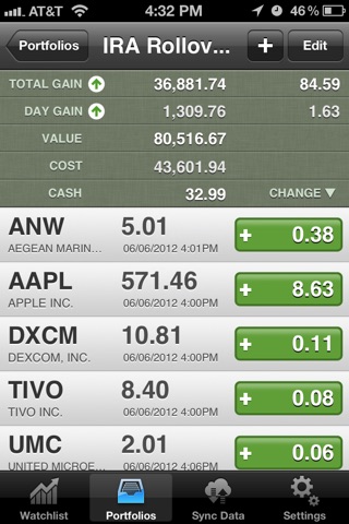 StockWatch - Portfolio Tracking & Stock Market Quotes screenshot 2