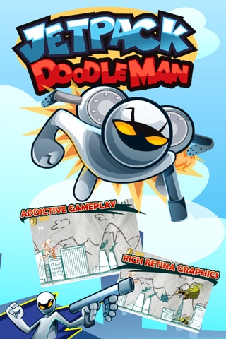Jetpack Doodle Man screenshot 2