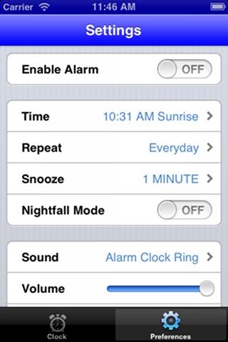 Sunrise-Sunset Alarm Clock screenshot 3