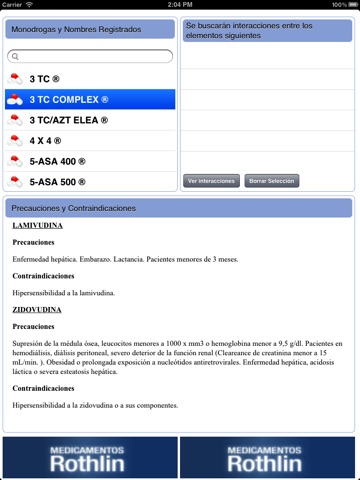 Interdrugs Medicamentos Rothlin para iPad screenshot 2