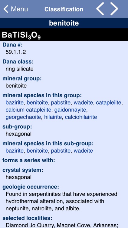 Mineral Database