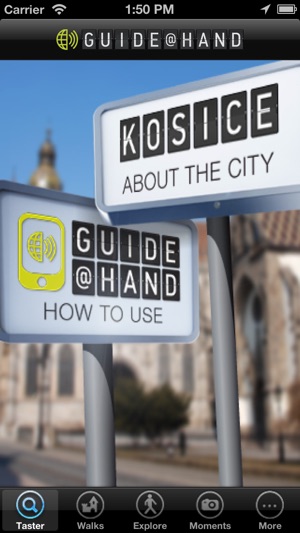 Kosice GUIDE@HAND, Audio and Map