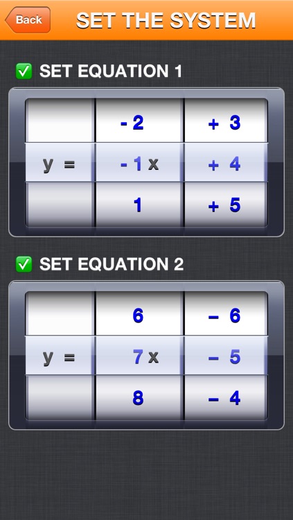 Solving a system of 2 equations in 2 unknowns