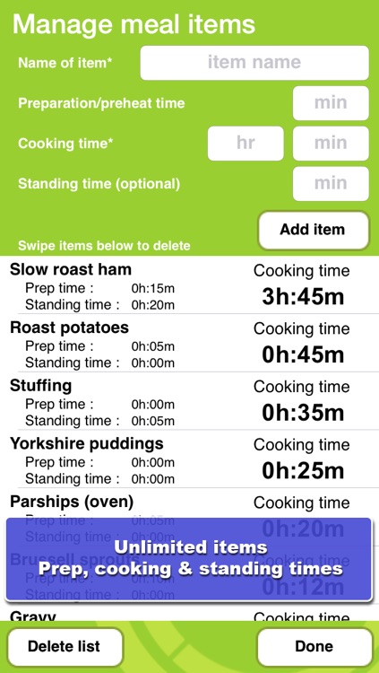 Meal Planner & Cooking Time Schedule for Roasts