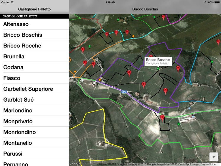 Castiglione Falletto Wine Map