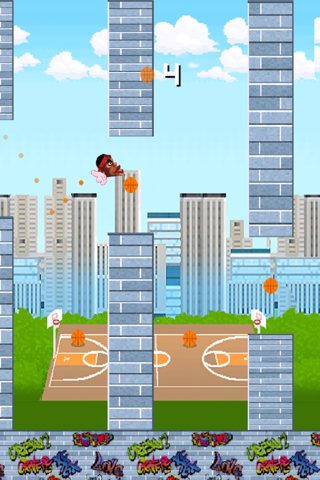 Floppy King James in: Basket-ball Chase and Impossible Hoop Bouncing screenshot 2