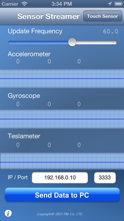 Sensor Data Streamer