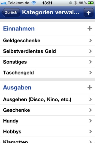 VSB Taschengeldplaner screenshot 2