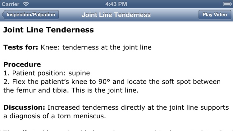 Musculoskeletal Exam-Knee