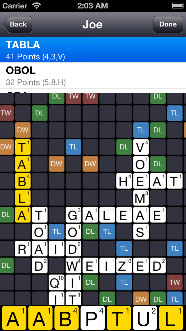 US Solver for Wordfeud screenshot 1
