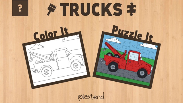 Color It Puzzle It: Trucks Lite