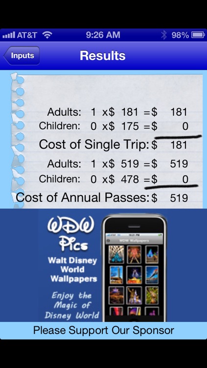 WDW Ticket Calculator - Walt Disney World Ticket Prices screenshot-3