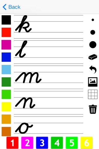 筆記体で書く：書き込みや学校のためのアルファベットの文字をご覧くださいのおすすめ画像4