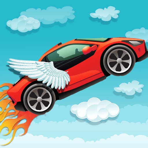 Sky Car Chase Racer Adventure Free - Escape Run From Monster Fire Balls! Icon
