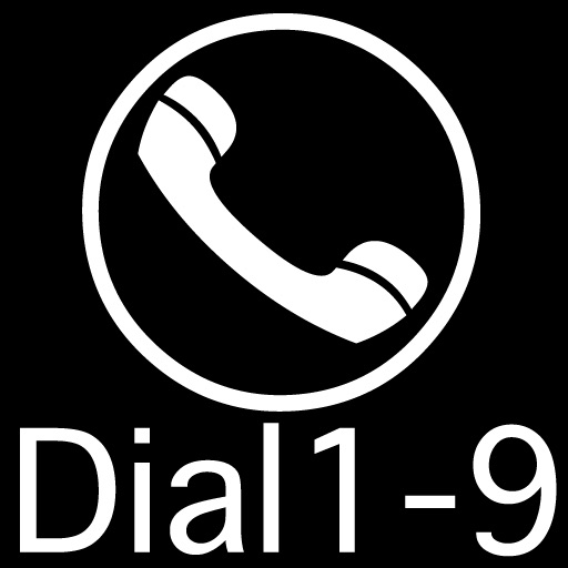 Dial 1 to 9 icon