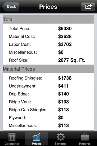 Roofing Calculator PRO screenshot 2