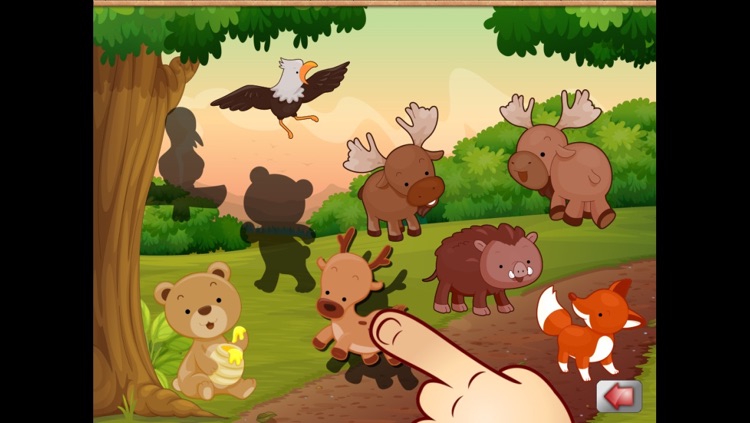 Big Forest Puzzle - free game for toddlers and kids with animals like snakes, bears, frogs ducks, rabbits,  bats, foxes or deers screenshot-3