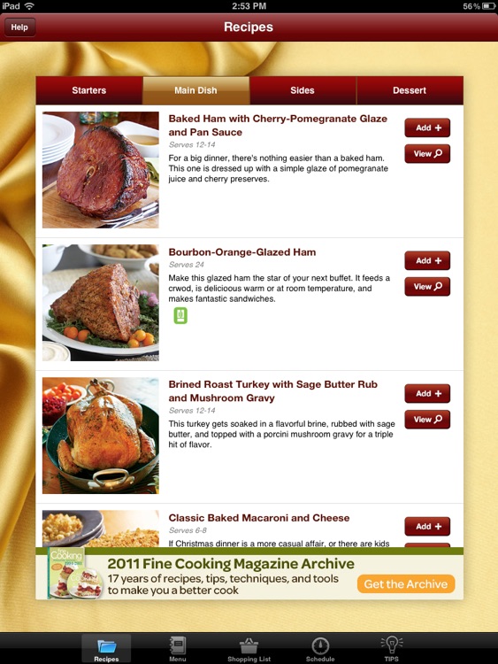 Christmas Menu Maker from Fine Cooking