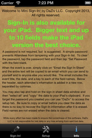 Sign-In Lite - Collect Attendee Information screenshot 3