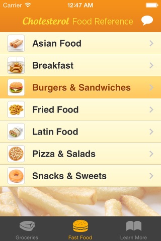 Cholesterol Food Reference screenshot 3