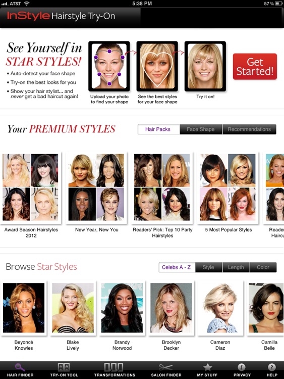 InStyle Hairstyle Try-On