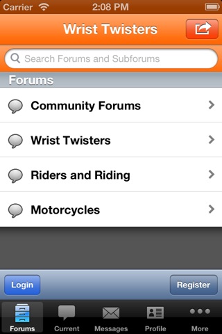 WristTwisters Motorcycle Forum screenshot 2