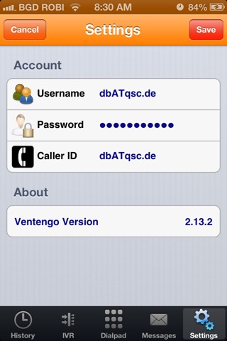Ventengo VoIP screenshot 3