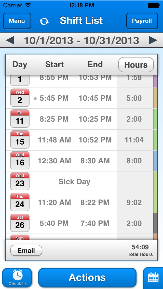 My Wage - Shifts Manager Screenshot 1