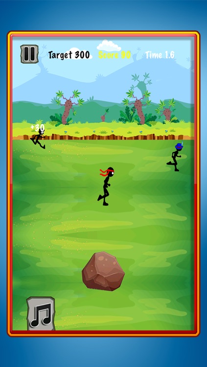 A Stick-man Under Firing Attack: Throw-ing Rocks and Launch-ing Missiles Adventure FREE Game for Kid-s, Teen-s and Adult-s