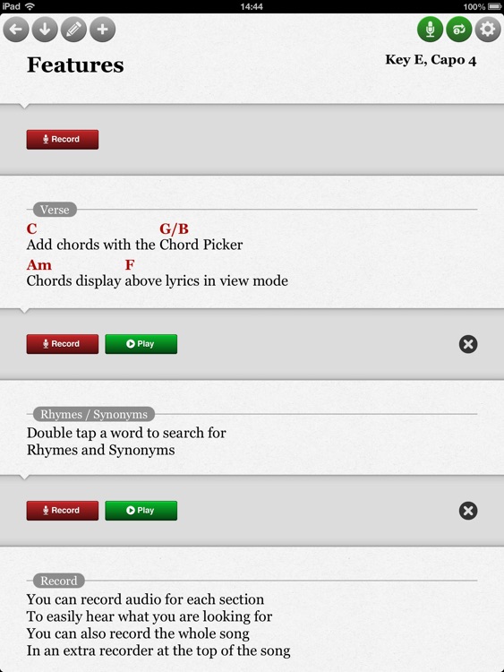SongWriter HD - Write lyrics and record melody ideas on the go