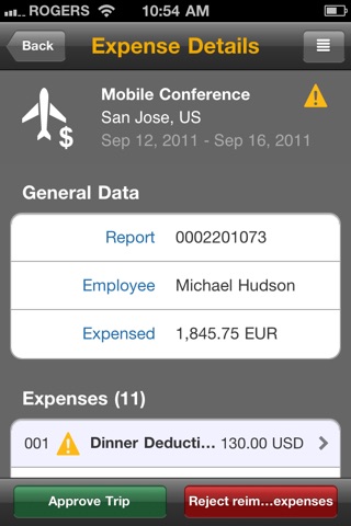 SAP Travel Expense Approval screenshot 2