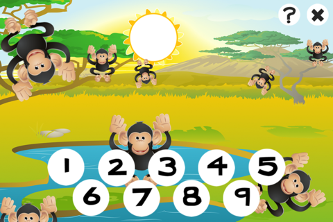 123 Counting Game Safari Cartoon Animals for Kids – Free Educational Interactive Learning Challenge screenshot 3