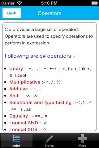 CSharp Tutorial Lite screenshot 3