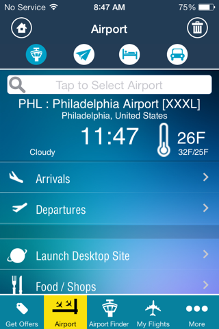 Philadelphia Airport + Radar screenshot 2