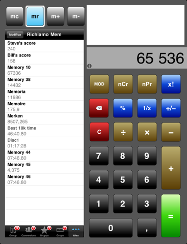 Calculator Brain for iPad screenshot 2