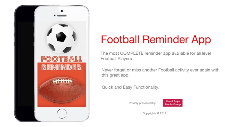 Football Reminder App - Timetable Activity Schedule Reminders-Sport