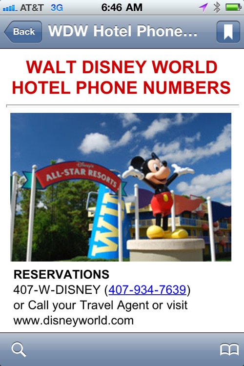 Walt Disney World Phone Numbers screenshot-3