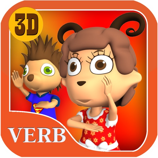 Children learn animated Arabic language verbs and play- Part 2- 2 أفعال للأطفال iOS App