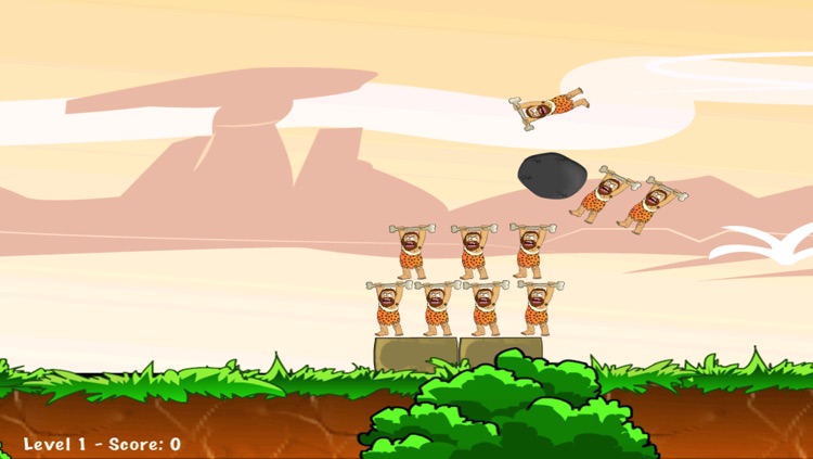 A Caveman Knock Down Free - Addictive Physics Fun Arcade War Battle Games screenshot-3