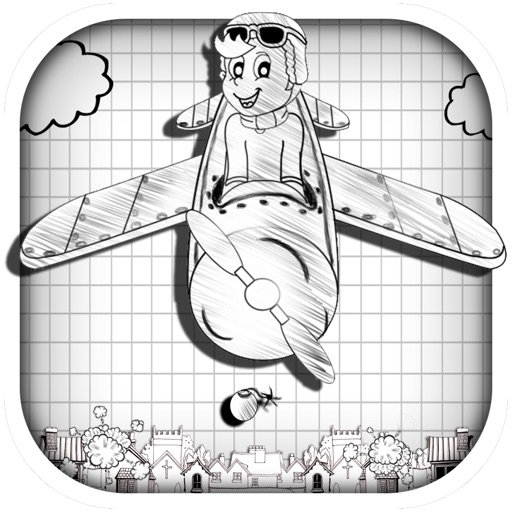 Sketch Man Airplane Bomber -  Extreme Aerial Warfare Mayhem iOS App