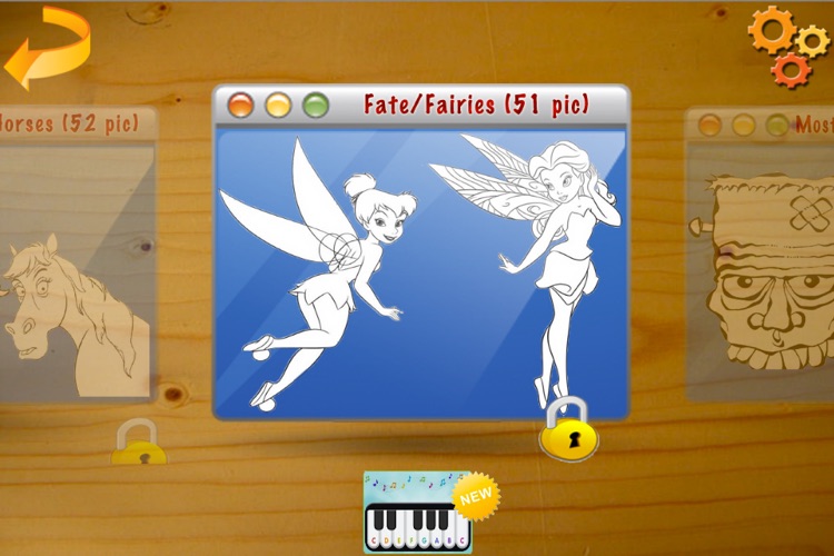 Coloring pictures by fingers - for children